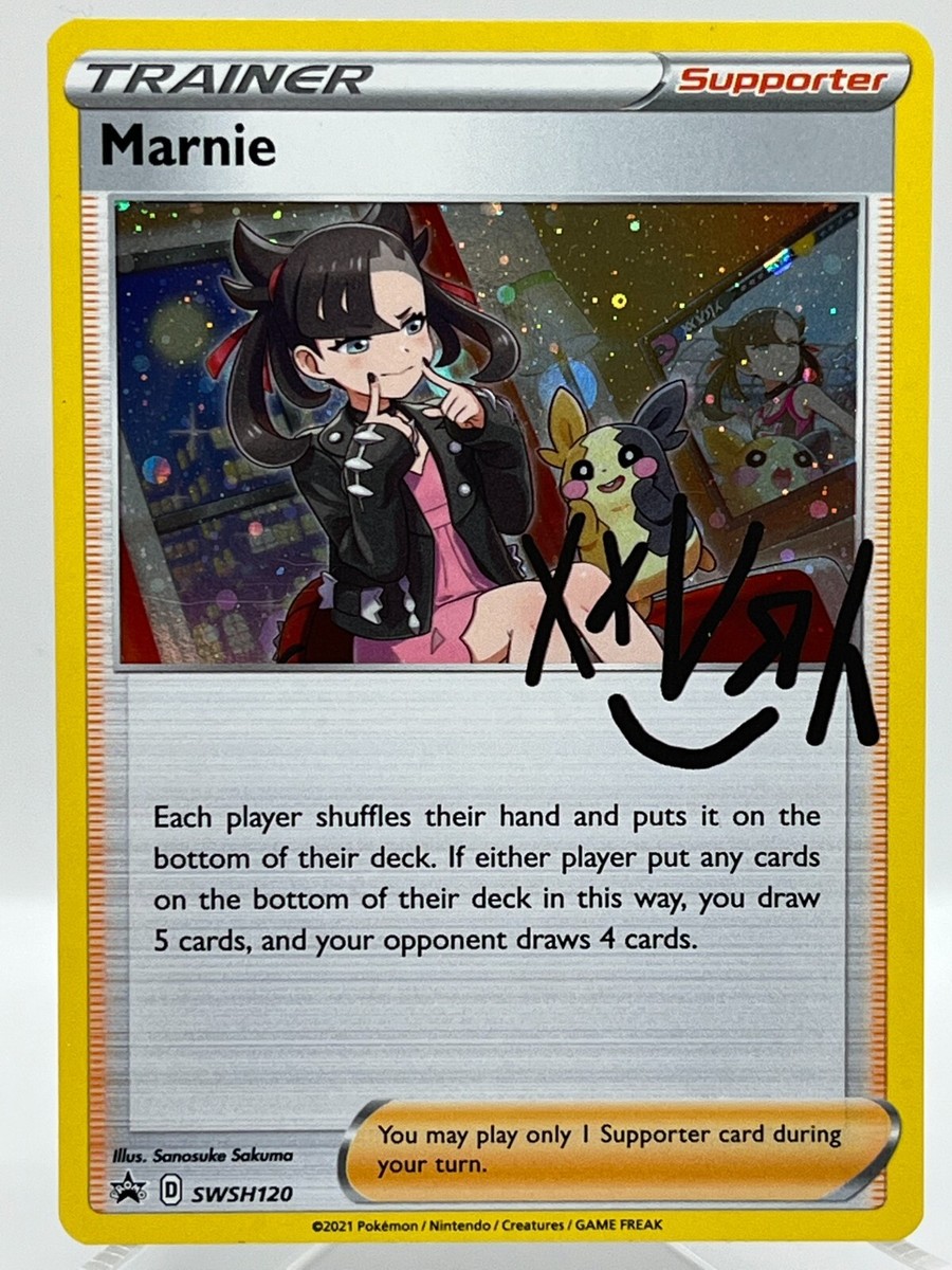 Marnie SWSH120 Black Star Promos Holo Signed Promo Pokémon Marnie SWSH120 Black Star Promos Holo Signed Promo Pokémon