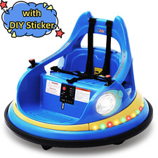 Bumper Car for Kids 12V Remote Control 360    Spin Toddler Ride Car with Sticker