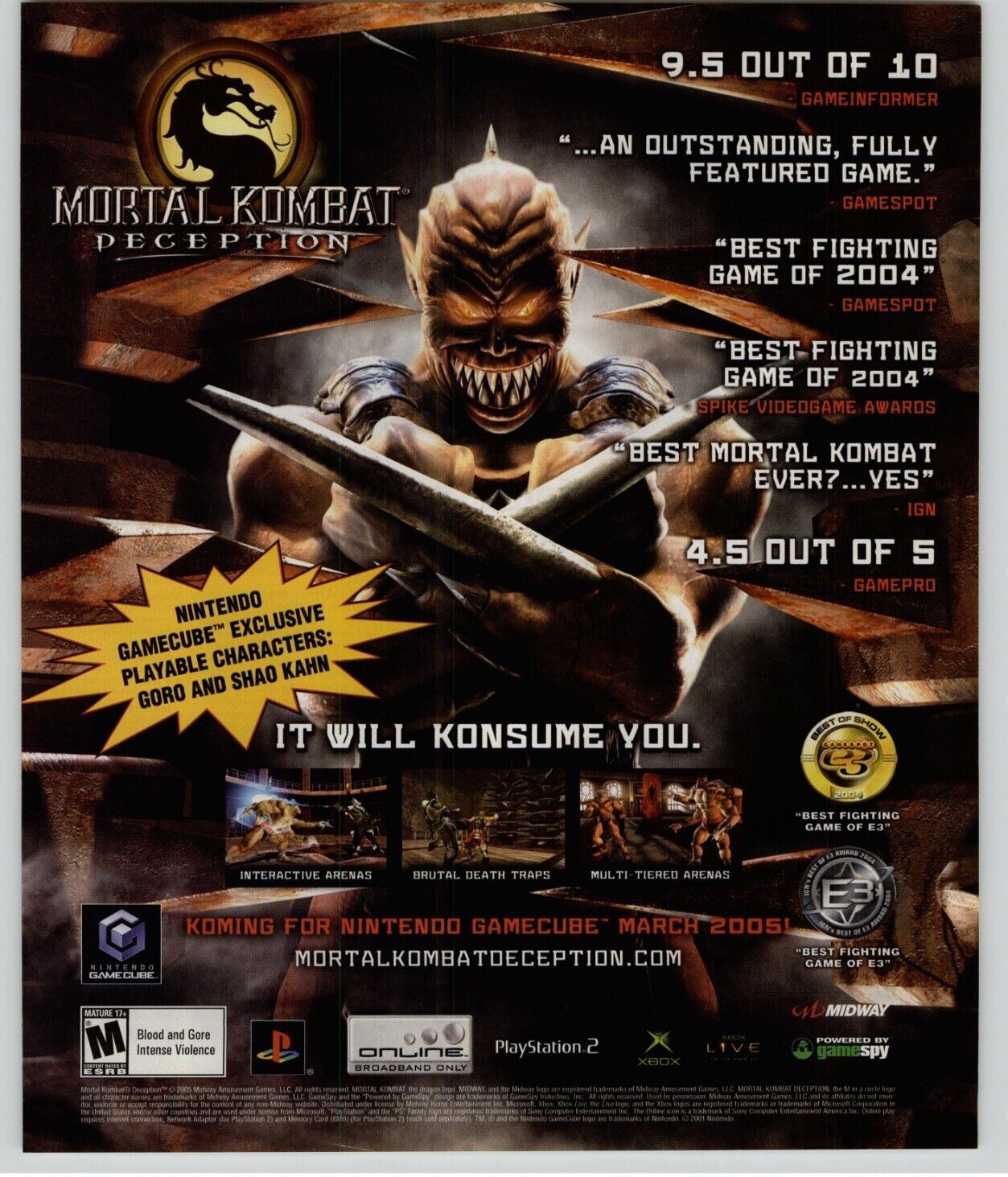 Mortal Kombat: Deception official promotional image - MobyGames