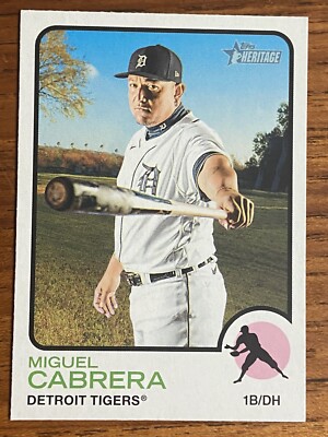 Awesome 2022 Topps Heritage Card Miguel Cabrera #340 nm/mint