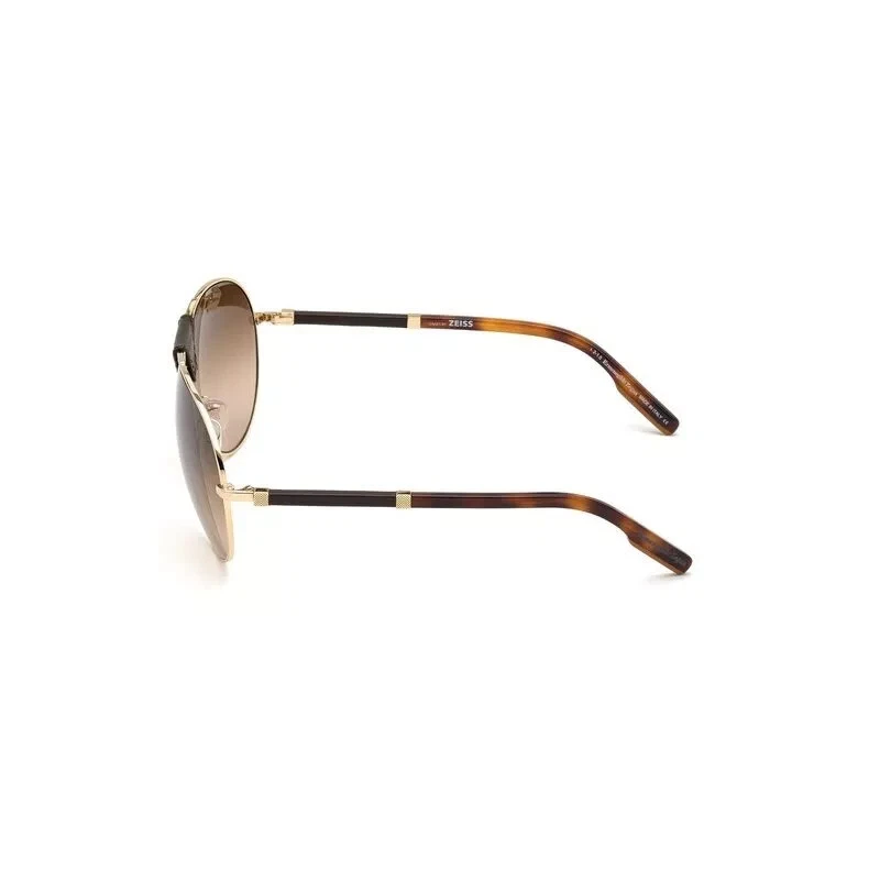 Gafas de sol Ermenegildo Zegna EZ0177 32F de cuero dorado aviador marco 64-16-135 Foto 3 de 3