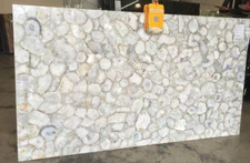 White Agate Slab | Agate Geode Slab For Kitchen Countertop Interior Decor