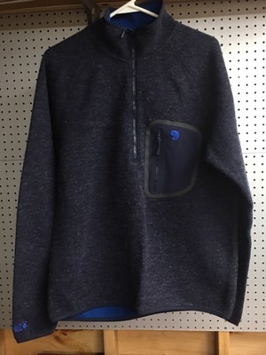 Mens Mountain Hardwear Hatcher Half Zip Pullover 1824661 Size Medium Blue | eBay