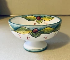 Deruta Salvafrutta Vintage Footed Ice Cream Bowl Rare Discontinued Pattern