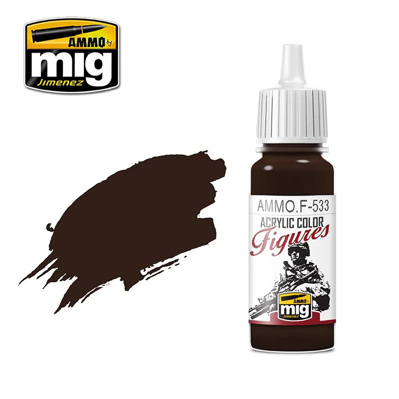 Ammo MIG F-533 - Acrylic Paint Figures (17ml) - Dark Brown