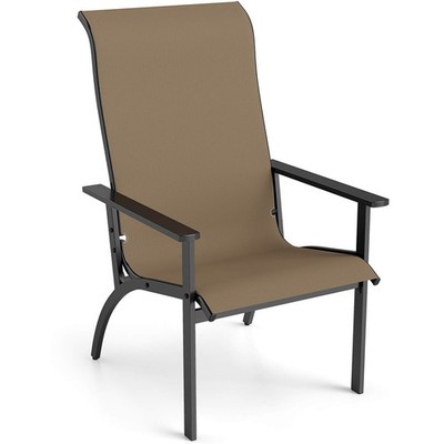 Adirondack Chair with 400 lbs Weight Capacity High Back and Metal Frame Outdoor
