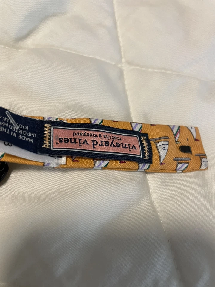 NWT Vineyard Vines Boys Adjustable Bow Tie Sail Boats- Orange. Orig $45 - Image 4 of 4