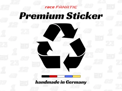 Recycling Symbol Aufkleber Sticker Vinyl Decal Umwelt Zeichen Muelltonne - Bild 1 von 4
