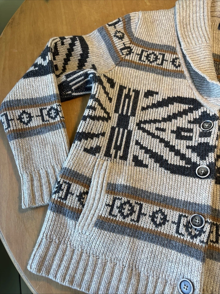 Pendleton Southwestern Grampa Shetland Shawl Cardigan Sweater M Unisex - Image 3 of 4