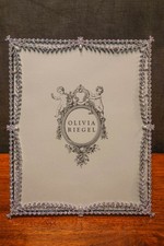 Olivia Riegel Crystal  Pearl "Silver Kensington" 8x10 Photo Frame New in Box