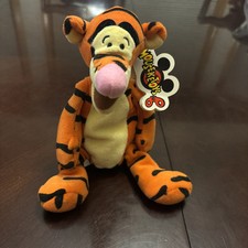 NWT Rare Tail Tigger Mini Bean Bag Plush Disney Toy Mouseketoys Winnie-the-Pooh