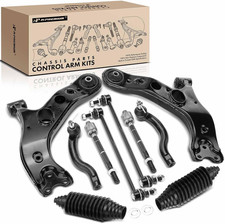10pc Front Suspension Kit Control Arm Tie Rod Sway Bar Toyota Rav4 2006-2018