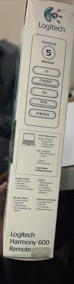 Logitech Harmony 600 Universal Advanced Programmable Remote Control NEW - Image 4 of 4