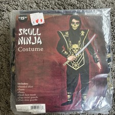 Boys Skull Ninja Costume Complete Outfit S 6 