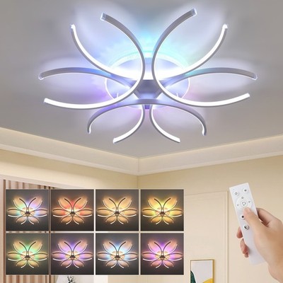LED Qualität Deckenleuchte Wohnzimmer Deckenlampe RGB Dimmbar mit Fernbedienung