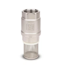 Foot Valve with Filter 1-1/4" NPT, Stainless Steel Bottom Valve, Spring Verti
