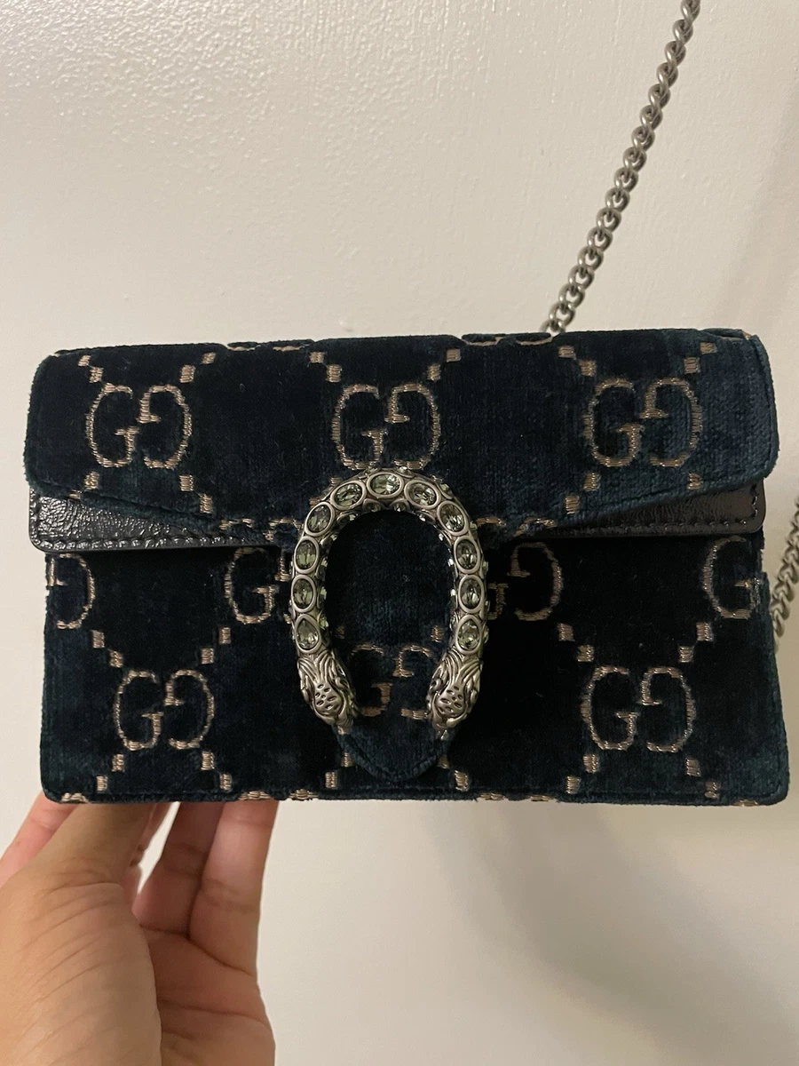 Gucci ベルベット ミニ ショルダーバッグ ブラック Gucci Calfskin Mini Horsebit 1955 Camera Shoulder Bag Black