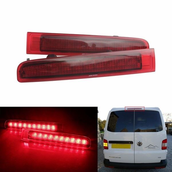 2X T5 T6 Transporter Caravelle SchiebetüR Rot LED Bremslicht 12V-image