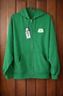 Vintage 80s Pioneer Seed Hoodie Zip Up Sweatshirt NOS Green USA Farm Large