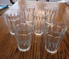 6 Duralex Picardie Tea Glasses  4 7/8"