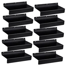  Pack Metal Slat Wall Shelves Slatwall Accessories Slat Wall Shelves 10 Black