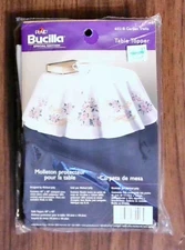 Garden Trellis Cross stitich 65518 Table Topper 40 in Round stamped roses NEW