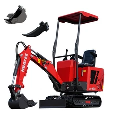 FREE SHIP HUAYEE Mini Excavator 1 Ton 13.5hp Mini Digger Crawler Gas EPA Engine