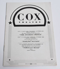 Vint6age Cox Theatre 1945-46 playbill Tallulah Bankhead  in Foolish Notion