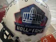 BOB LILLY ,Lou Creekmur , LEM BARNEY SIGNED Canton OhioHALL OF FAME MINI HELMET