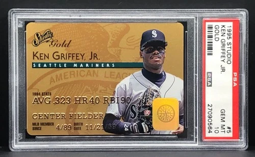 1995 Donruss Studio #5 Ken Griffey Jr. Gold PSA 10 Gem Mint, Mariners