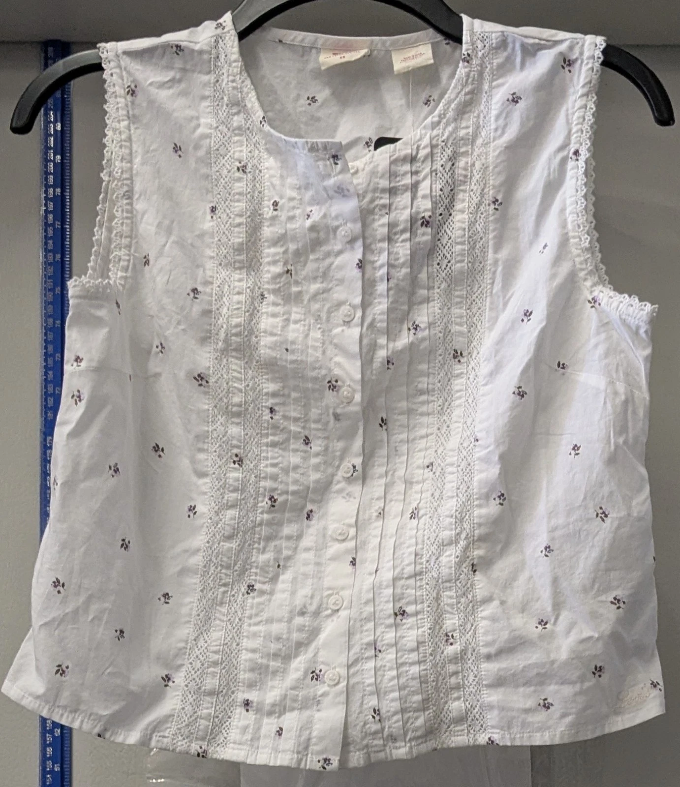 Levi's Women's Lorelai Cotton Sleeveless Shirt - Anthea Floral-Medium