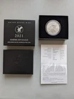 American Eagle 2021  One Ounce Silver Uncirculated Coin (W) w/ COA and OGP
