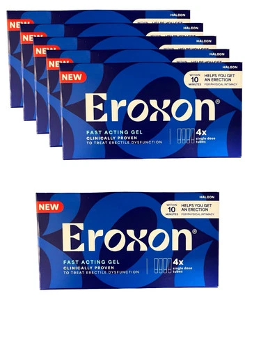 6 pack Eroxon StimGel Fast Acting Gel 4 Single Dose Tubes Per Box Exp 10/26