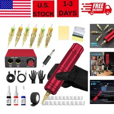 Tattoo Set for Beginners machine Gun Kit, Rotary Powerful Motor, Complete Pro...