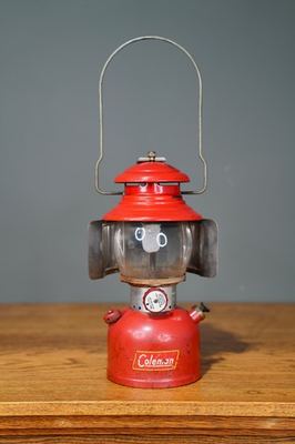 #ad Coleman 1956 model 200A Camping Lantern USA 9 56 Vintage Red heat Shield $149.99