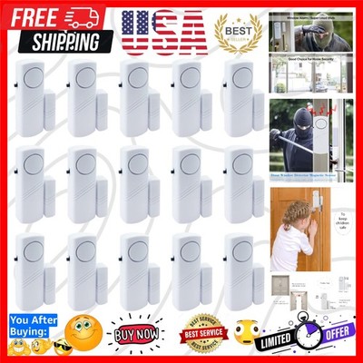 Compact 90dB Security Alarm Pack   15 Durable Door & Window Alarms for Safety