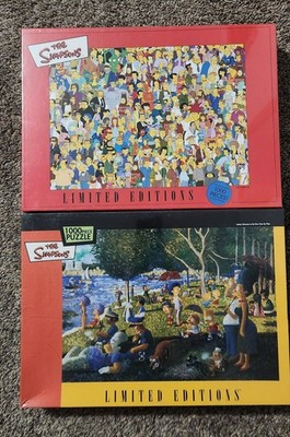 The Simpsons Sunday Afternoon 1000 pc Limited Edition Jigsaw Puzzle (new/sealed)