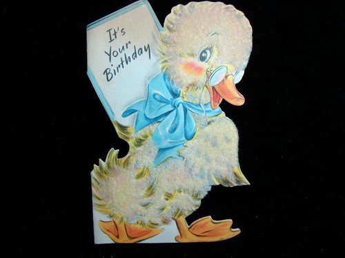 VINTAGE "THIS DUCKY'S WISE ABOUT YOUR DAY!!" BIRTHDAY GREETING CARD