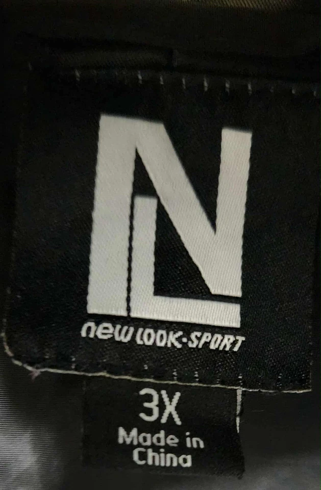 Chaqueta cortavientos deportiva New Look 3X negra rosa estampado de leopardo retro #3 Foto 4 de 4