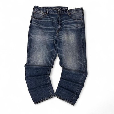 American Eagle Men's Baggy Jeans Flex Denim NWT Medium Wash Size 40x32
