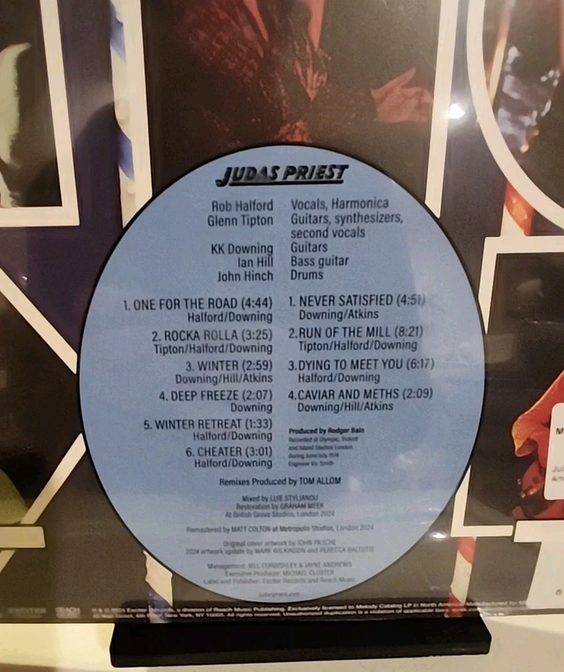 Judas Priest Rocka Rolla LP Glass Clear Vinyl 180G 50th Anniv. Download Card NEW - Image 4 of 4