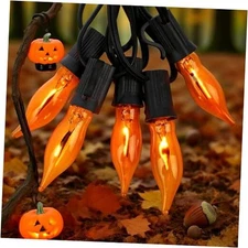 Enchanting Spooky Glow, 25Ft Flickering Flame Vintage, Rustic, Spooky, Festive