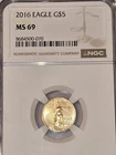 2016 American Gold Eagle $5 Coin 1/10 oz. Graded MS69 by NGC 30th Anniversary ⭐️