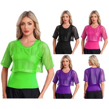 Womens Tops Electronic T-shirt Stage Tank Top Basic 2-piece Festival Disco Rave