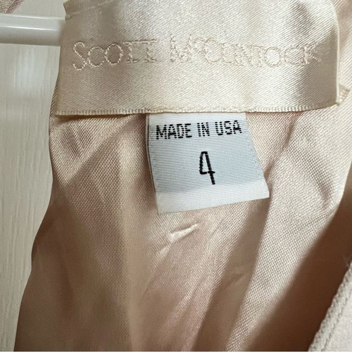 Vintage Scott Mcclintock Long Gown Dress Women 4 Bow Formal Rose Blush Champagne - Picture 3 of 9