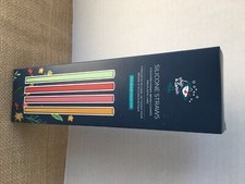 Silicone Straws 4 with storage case and cleaning brush New in the box