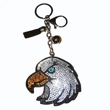 Popfizzy Eagle Keychain for Women and Girls, Rhinestone Purse Charm, Bling...