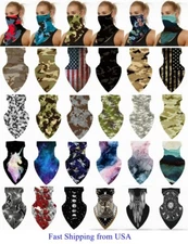 Face Mask Bandana Shield Camo Covering Sun Protection Neck Gaiter Scarf Reusable