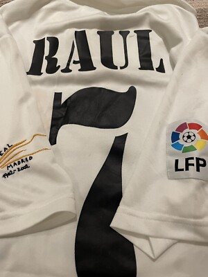 Real Madrid #7 RAUL 2002-03 Men's Football Home Shirt Jersey Size