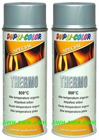 2X400Ml Hochtemperatur Lack Hitzefest Hitzelack HitzebestäNder Thermolack Silber